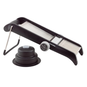 080-MDL4P Mandoline Slicer Set w/ (4) Slice Setting - Stainless Steel Blades, Plastic Frame, Black