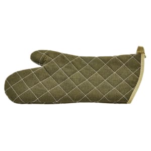 080-OMF15 15" Conventional Oven Mitt - Cotton, Green