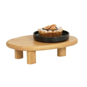 151-2312021 Oval Display Riser - 8 1/4"W x 12"D x 3"H, Oak