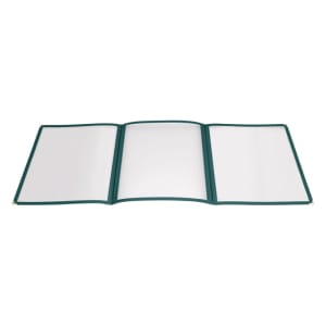 080-PMCT9G Tri Fold Menu Cover, 9 1/2 x 12", Green