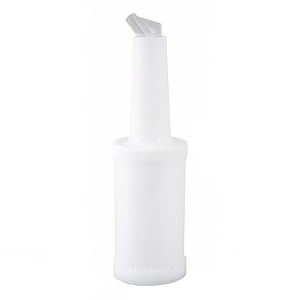 080-PPB1W 1 qt Liquor & Juice Multi Pour w/ White Spout & Lid