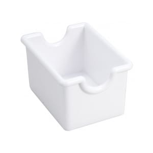 080-PPH1W Rectangular Sugar Caddy - Plastic, White