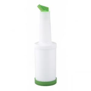 080-PPB1G 1 qt Liquor & Juice Multi Pour w/ Green Spout & Lid