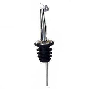 080-PPM4C Medium-Fast Flow Liquor Pourer w/ Stainless Breather Tube & Plastic Cork