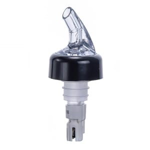 080-PPA200 2 oz Measuring Pourer w/ Black Collar & Inside Ball Bearing, White Tail