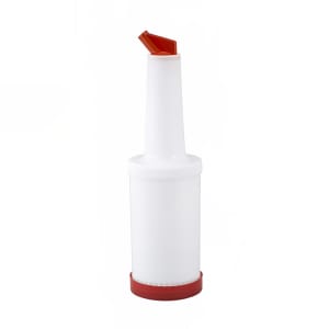 080-PPB2R 2 qt Liquor & Juice Multi Pour w/ Red Spout & Lid