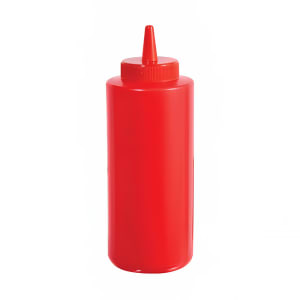 080-PSB12R 12 oz Plastic Squeeze Bottle, Red