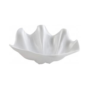 080-PSBW1W 20 oz Irregular Plastic Shell Bowl, Pearl