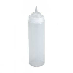 080-PSW12 12 oz Wide Mouth Squeeze Bottle, Plastic, Clear