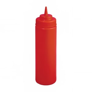 080-PSW16R 16 oz Plastic Squeeze Bottle, Wide Mouth, Red