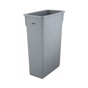 080-PTC23SG 23 gal Rectangle Slim Trash Can, 20 1/8"L x 10 7/8"W x 29 7/8"H, Gray