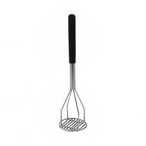 080-PTMP18R 18" Round Potato Masher w/ Black Polypropylene Handle Sleeve