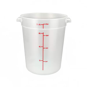 080-PTRC8 8 qt Round Storage Container, Polypropylene, Translucent 
