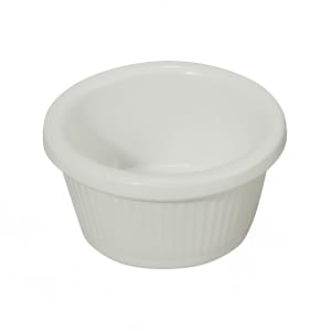 080-RFM2W 2 oz Fluted Ramekin, Melamine, White