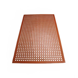 080-RBM35RR Anti Fatigue Floor Mat - 3' x 5', Rubber, Red