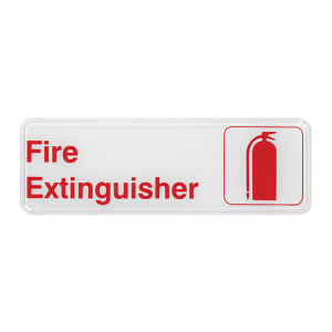 080-SGN382W Fire Extinguisher Sign - 3" X 9", White