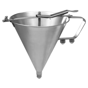 080-SF7 1 3/5 L Confectionery Funnel w/ (3) Nozzles, Spring Valve Operated, Stainless