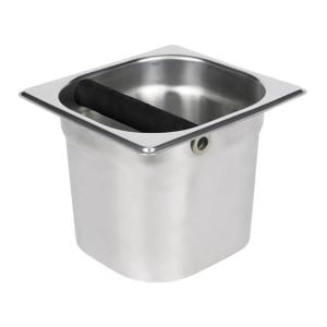 080-SCD5 Coffee Knock Box, 6 89/100 x 6 3/10" x 5 1/5" , Stainless