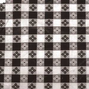 080-TBCO70K Rectangular Tablecloth, PVC w/ Cotton Lining, 52" x 70", Black