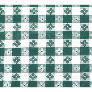 080-TBCO70G Rectangular Tablecloth, PVC w/ Cotton Lining, 52" x 70", Green