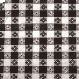 080-TBCS52K Square Tablecloth, PVC w/ Cotton Lining, 52" x 52", Black