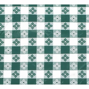 080-TBCO90G Rectangular Tablecloth, PVC w/ Cotton Lining, 52" x 90", Green