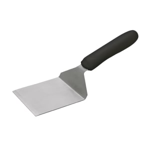 080-TKP41 4 1/8" Offset Steak/Burger Turner w/ Black Plastic Handle, Stainless Steel