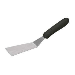 080-TKP50 4 1/4" x 2 3/16" Offset Grill Spatula w/ Black Polypropylene Handle, Stainless Steel