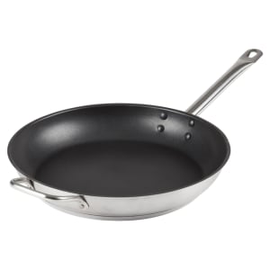 Winco SSFP-12NS 12 1/2&quot; Non Stick Steel Frying Pan w/ Solid Metal Handle