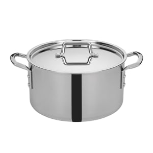 080-TGSP12 12 qt Stainless Steel Stock Pot w/ Cover - Induction Ready