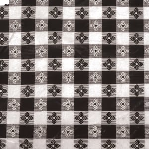 080-TBCO90K Rectangular Tablecloth, PVC w/ Cotton Lining, 52" x 90", Black