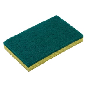 080-SPSC63 Dual Surface Scrub Sponge - 6"L x 3 5/8"W, Cellulose, Green/Yellow