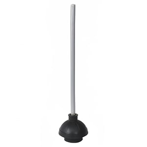 080-TP300 Rubber Toilet Plunger w/ 19" Wood Handle