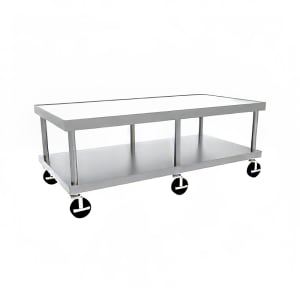 290-STANDC60 61" Wide Equipment Stand w/ Marine Edge & Undershelf, Stainless