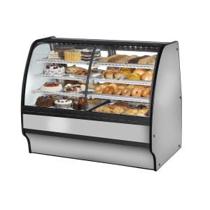 598-TGMDZ48SCSCSS 48 1/4" Full Service Dual Zone Bakery Case w/ Curved Glass - (4) Levels, 115v