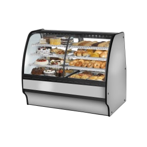 598-TGMDZ59SCSCSW 59 1/4" Full Service Dual Zone Bakery Case w/ Curved Glass - (4) Levels, 115v