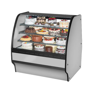 598-TGMR48SCSCSS 48 1/4" Full Service Bakery Case w/ Curved Glass - (4) Levels, 115v