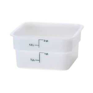 144-2SFSP148 2 qt Square Food Storage Container - CamSquare®, Natural White