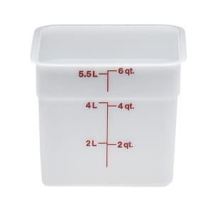 144-6SFSP148 6 qt Square Food Storage Container - CamSquare®, Natural White