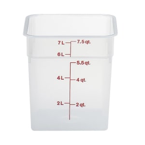 144-8SFSPP190 8 qt Square Food Storage Container - CamSquare®, Translucent
