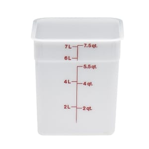 144-8SFSP148 8 qt Square Food Storage Container - CamSquare®, Natural White
