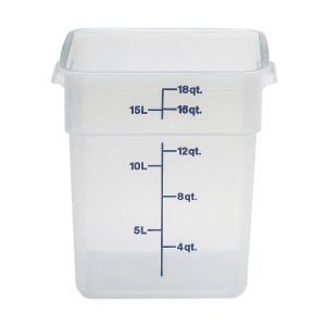 144-18SFSPP190 18 qt Square Food Storage Container - CamSquare®, Polypropylene, Translucent