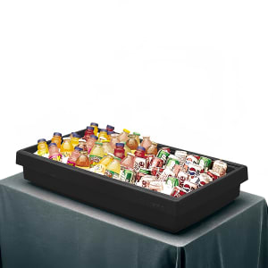 144-BUF48110 37 1/4" Cold Food Bar - (3) Pan Capacity, Table Top, Black