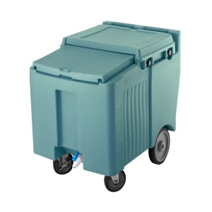 144-ICS125LB401 125 lb Insulated Mobile Ice Caddy - Plastic, Slate Blue