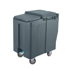 144-ICS175T191 175 lb Insulated Mobile Ice Caddy - Plastic, Granite Gray