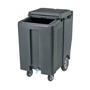 144-ICS200TB191 200 lb SlidingLid™ Insulated Mobile Ice Caddy - Plastic, Granite Gray