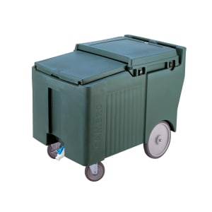 144-ICS175LB191 175 lb Insulated Mobile Ice Caddy - Plastic, Granite Gray