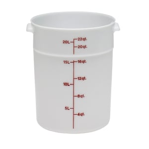 144-RFS22148 22 qt Round Storage Container - Natural White