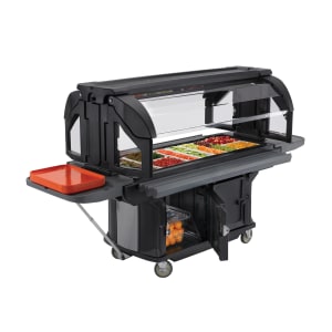 144-VBRU5110 52 9/32" Versa Food Bar™ Cold Food Bar - (4) Pan Capacity, Floor Model, Black
