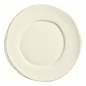 192-FH601 7 7/8" Round Farmhouse Plate - Porcelain, Cream White